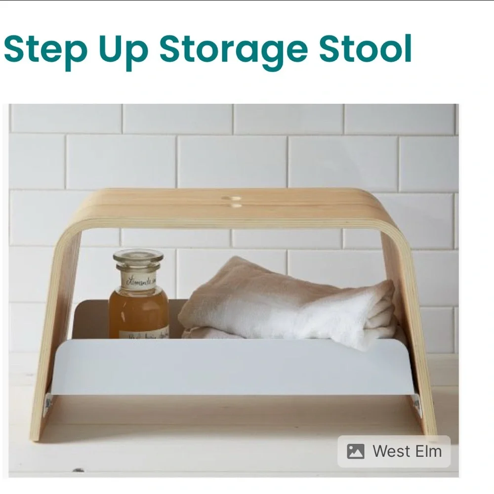 West Elm Two-Tone Step Up Storage Stool